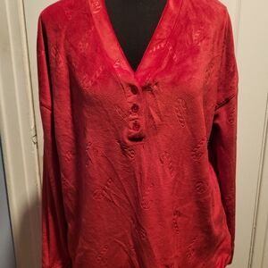 Women's  Red Velour Pajamas NWOT